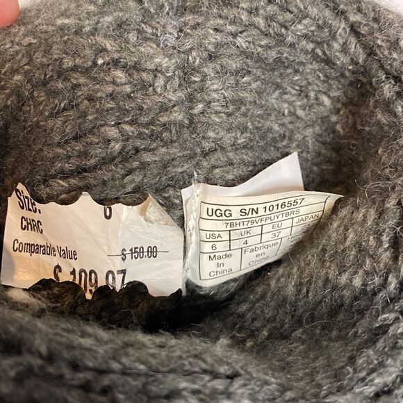 UGG Cardy Lattice Boots - Gray size 6 - Picture 7 of 8